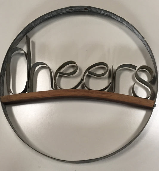 Barrel Ring & Stave "Cheers"  Sign