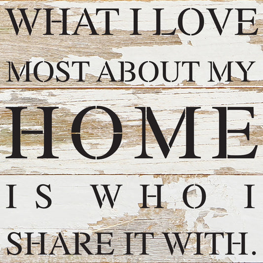 "What I Love About My Home" Quote Box